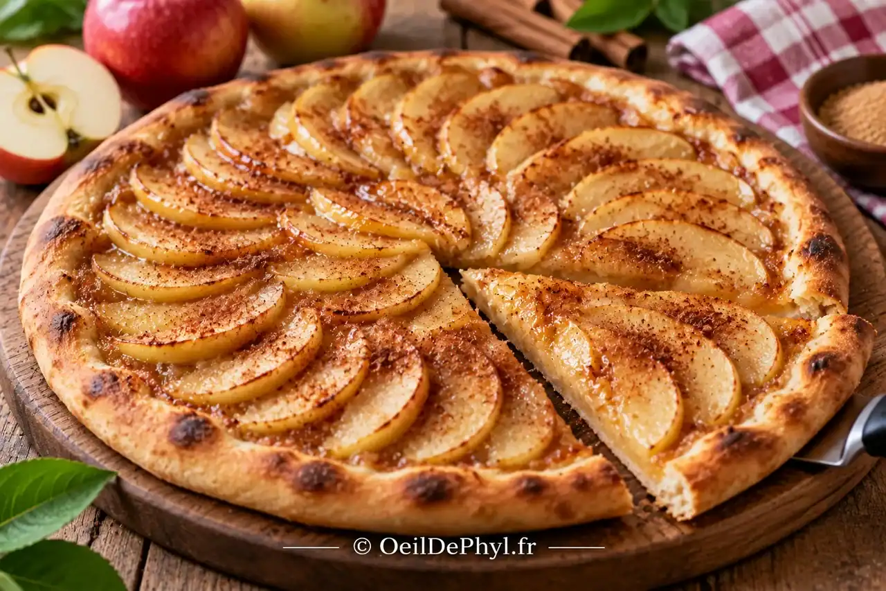 Pizza façon tarte aux pommes