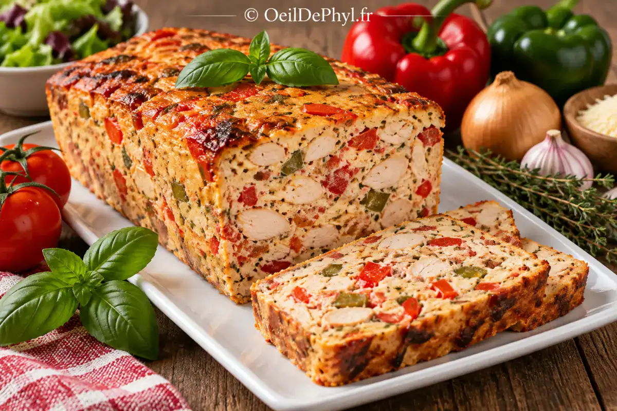 Terrine de poulet à la basquaise