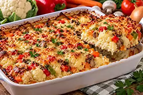 Choux-fleurs gratiné aux petits légumes