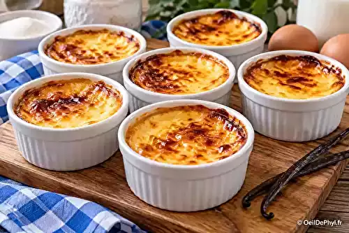 Petits flans crémeux à la vanille à l'Air Fryer