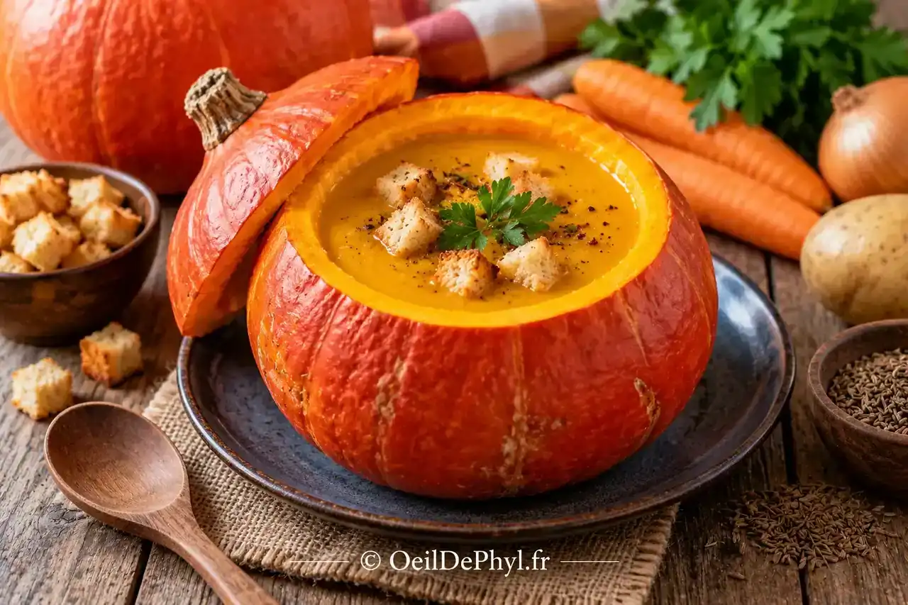 Velouté de potimarron au cumin
