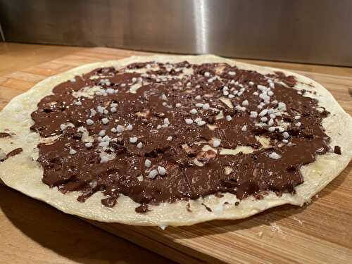 Flamenkuche sucrée au chocolat