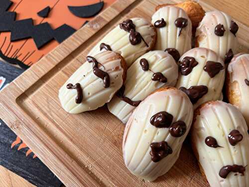 Madeleines fantômes chocolat blanc