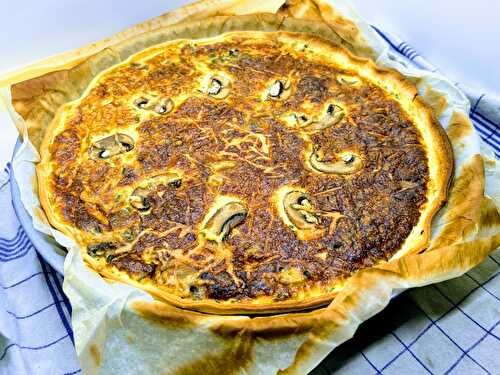 Quiche aux champignons et comté