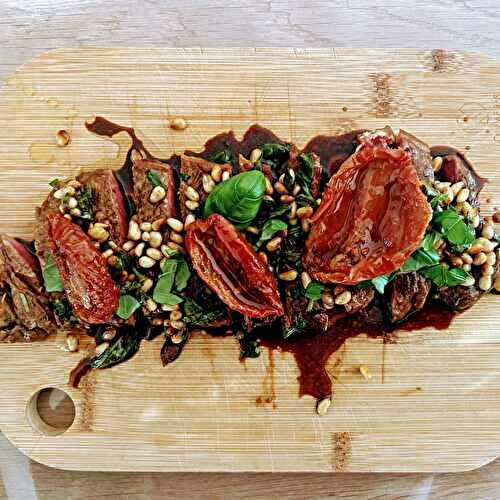 Tataki de boeuf aux saveurs italiennes