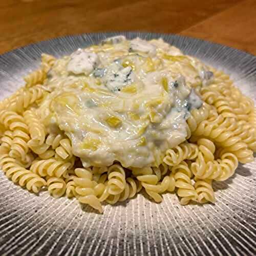 Pâtes à la fondue de poireaux et au gorgonzola