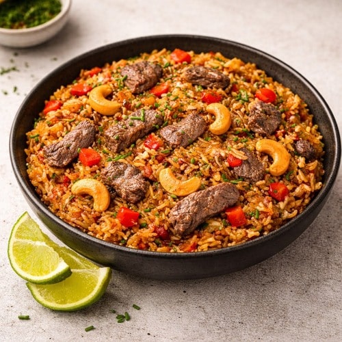 Riz sauté au bœuf maison, facile et plein de saveurs asiatiques