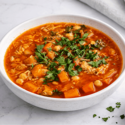 Une soupe aux pois chiches inspirée du Maghreb