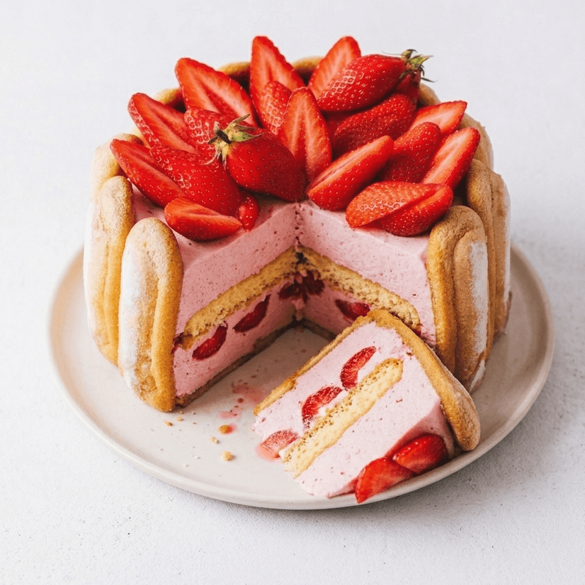 Charlotte aux fraises maison
