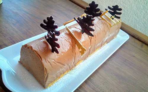 Bûche bavaroise chocolat insert poire