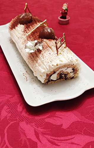 Bûche roulée marrons chantilly