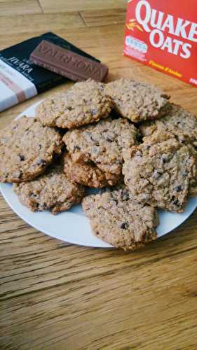 Cookies flocons d?avoine, chocolat au lait et pépites de chocolat