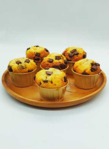 Les muffins banane/pépites de chocolat de Bernard