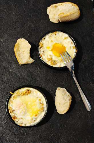 Oeufs cocottes aux champignons