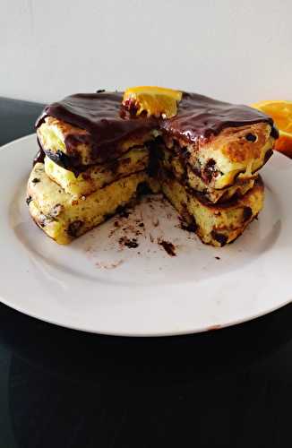 Pancakes orange/pépites de chocolat (à base de ricotta)