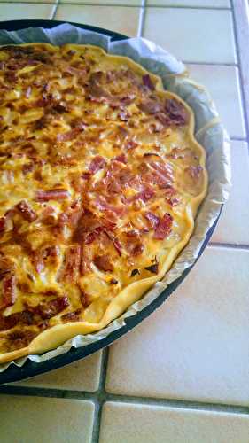 Tarte à l?oignon et aux lardons de bacon