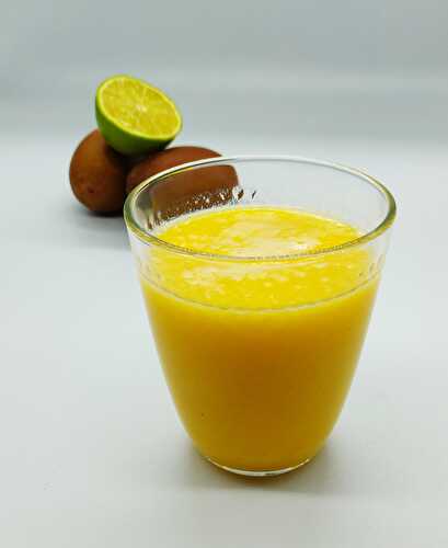 Jus mangue, kiwi, banane, citron vert, gingembre