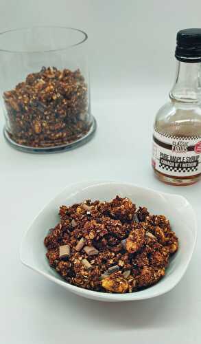 Granola au chocolat et au sirop d’érable