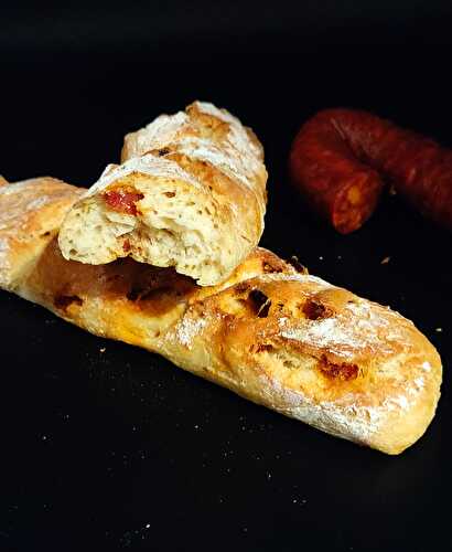 Baguette chorizo parmesan safran