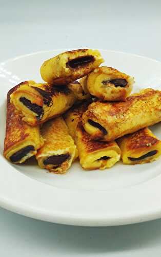 Brioche perdue roulée au chocolat