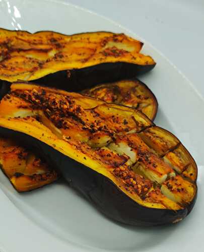 Aubergines grillées au four