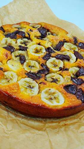 Clafoutis banane chocolat