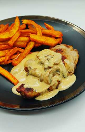 Côtes de veau à la crème au vin blanc et aux champignons