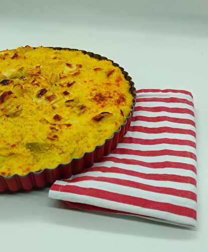 Gratin boulgour, poireaux et crème de scarmoza