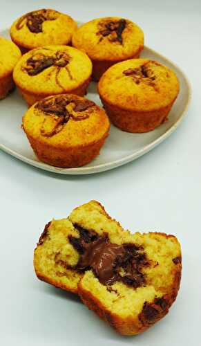 Muffins cœur nutella