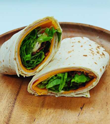 Wraps dinde bacon cheddar sauce ranch