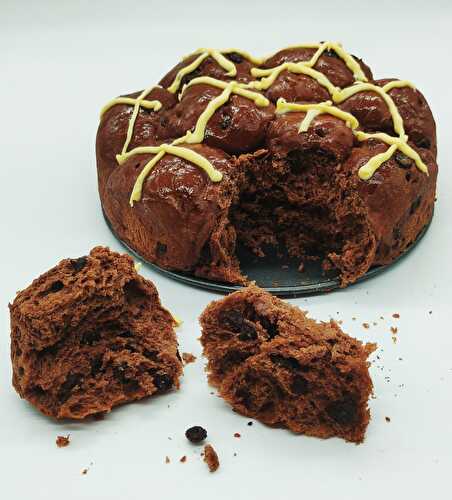 Hot cross buns au chocolat