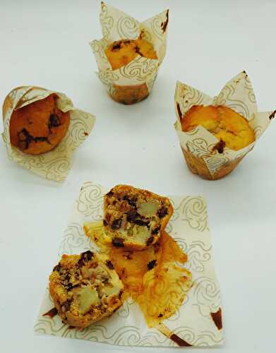 Muffins banane rhum chocolat