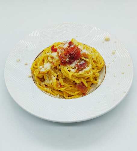 Spaghetti carbonara de Cyril Lignac