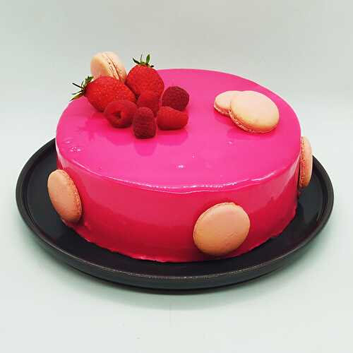 L’arc-en-ciel de Patrick Berger (entremets vanille fruits rouges)