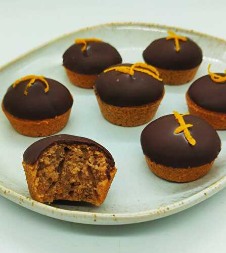 Bouchées clémentine, crème de marrons, chocolat