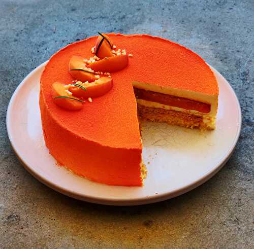 Entremets abricot romarin