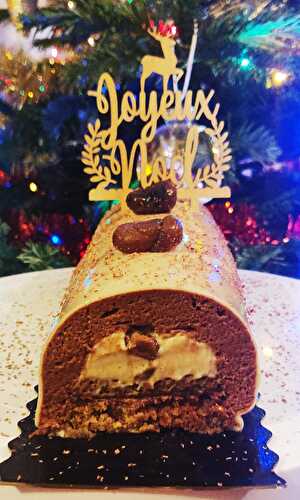Bûche chocolat crème de marrons