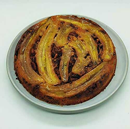 Gâteau renversé banane pécan