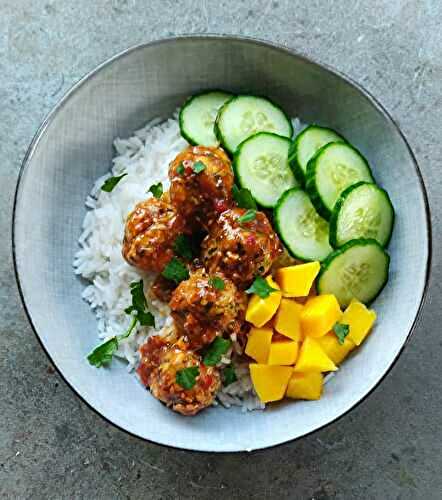 Boulettes de viande poireau, coriandre, sésame