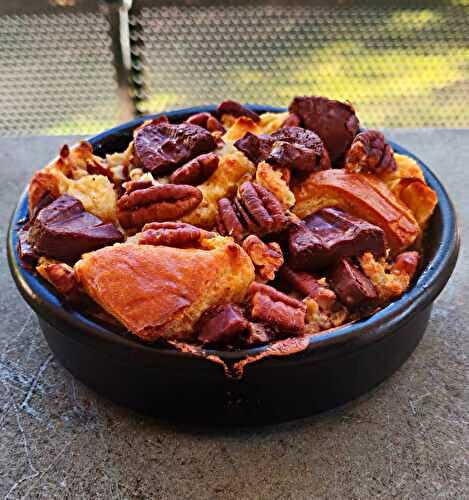 Bread pudding bourbon chocolat pécan