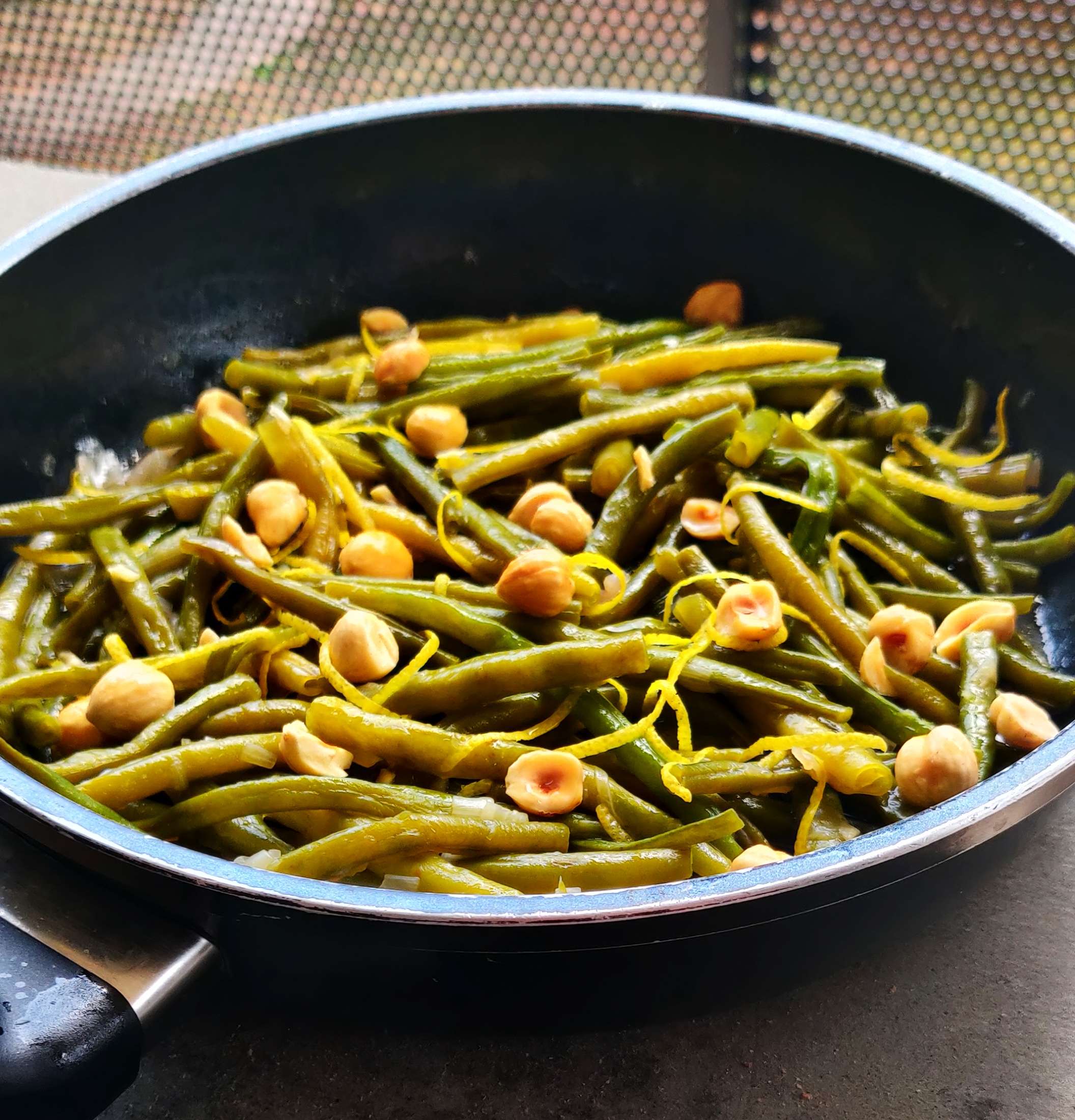 Haricots verts citron noisette