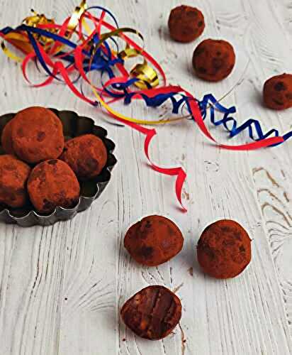 Truffes chocolat, beurre de cacahuètes et caramel beurre salé