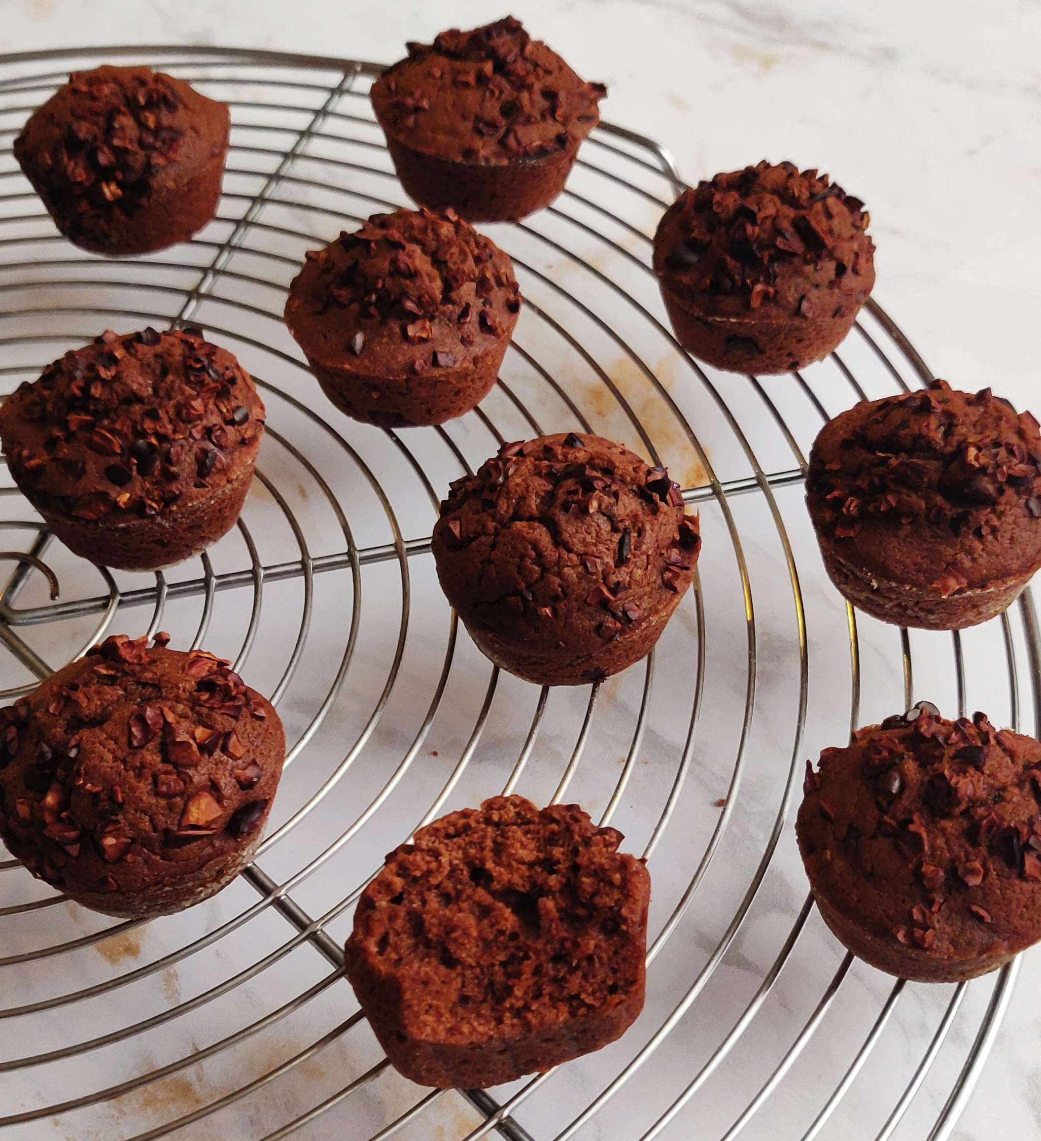 Mini moelleux au chocolat et grué de cacao