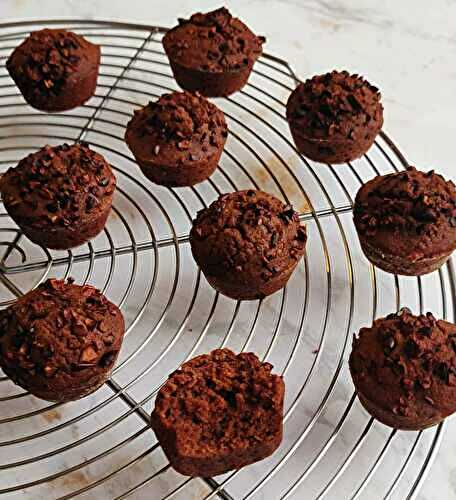 Mini moelleux au chocolat et grué de cacao