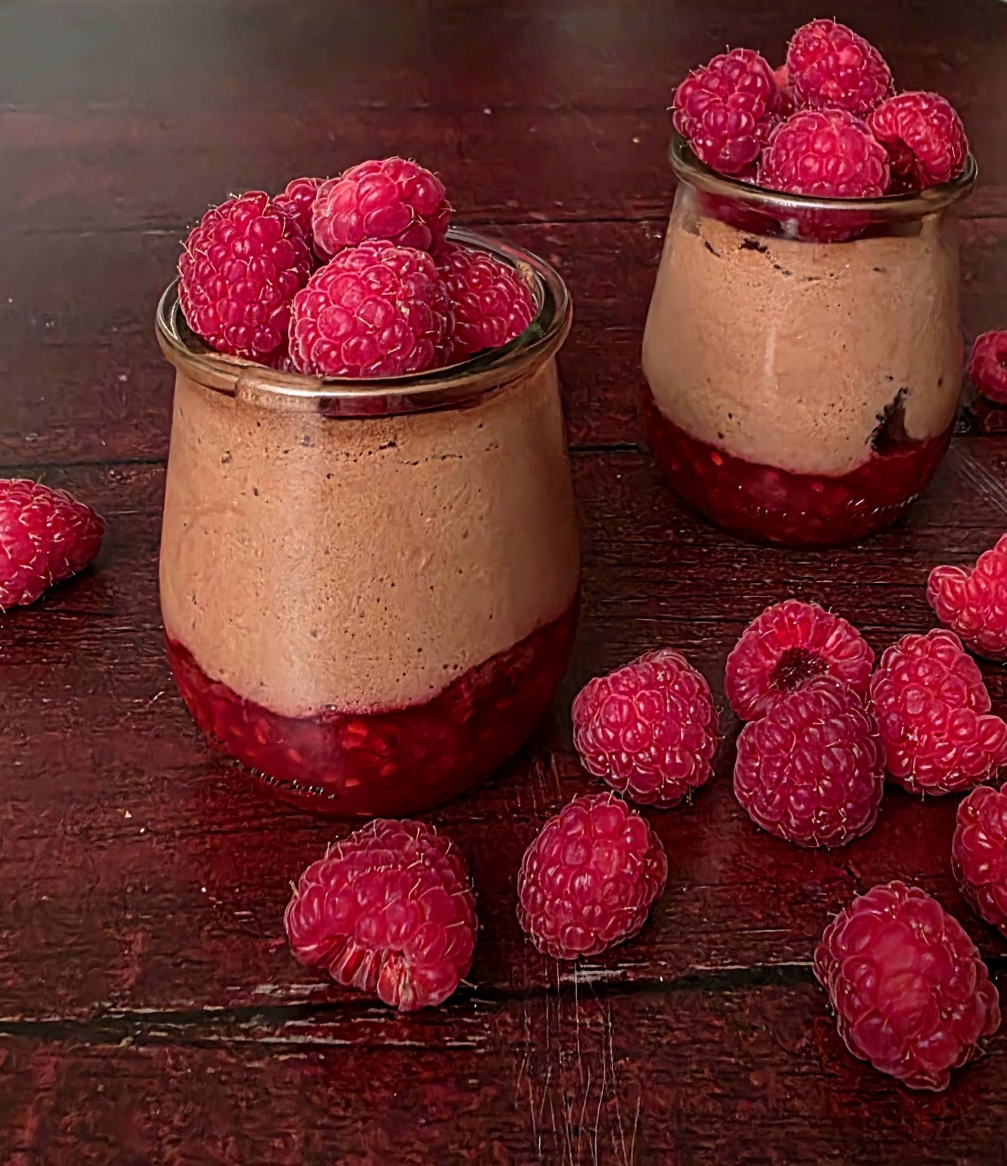 Mousse chocolat framboise