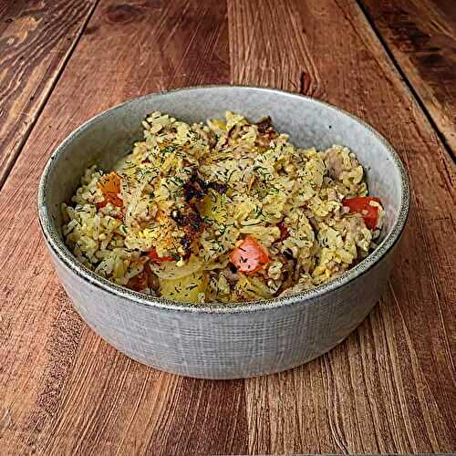 Riz sauté ananas poivron curry
