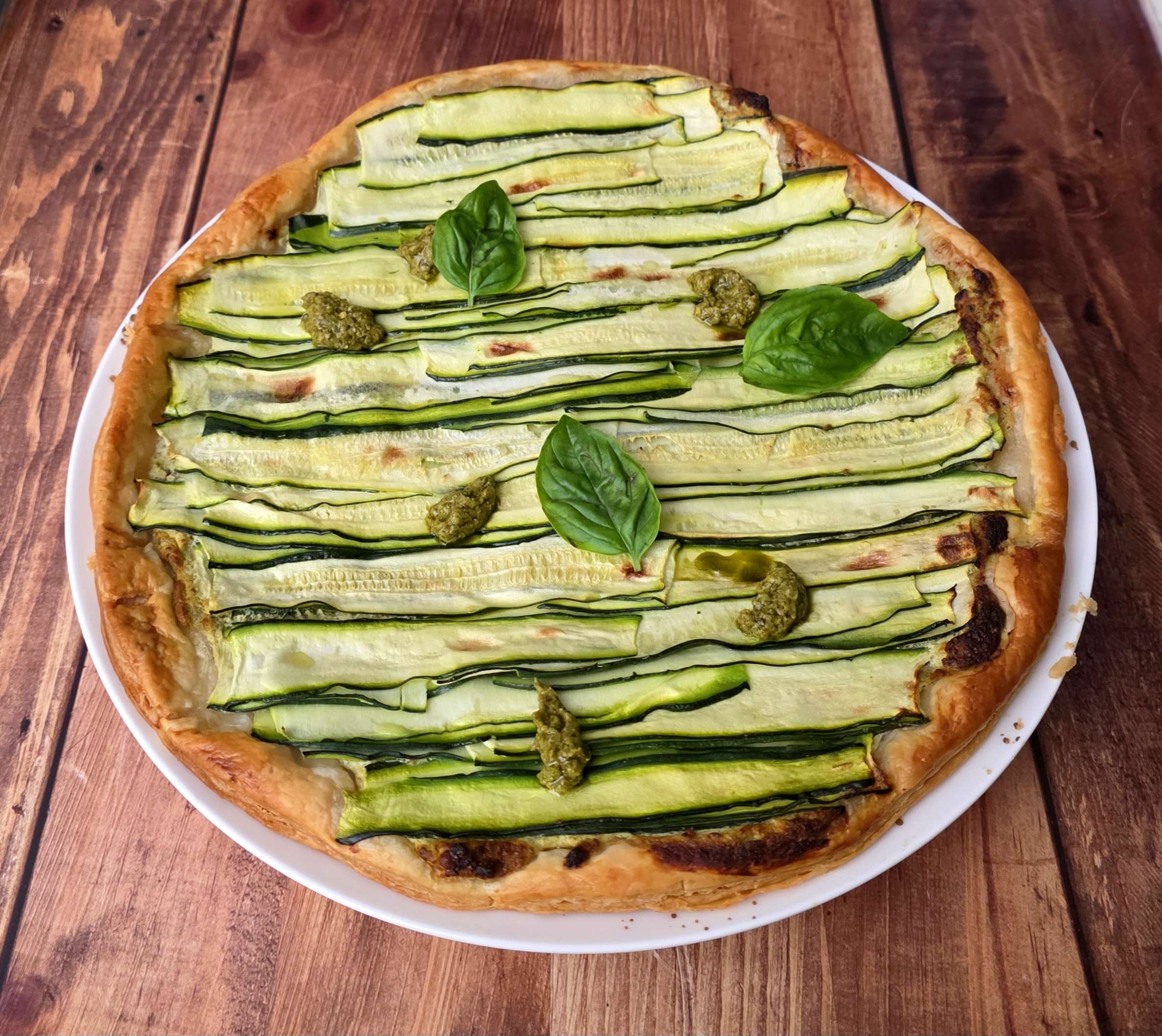 Tarte courgette ricotta pesto