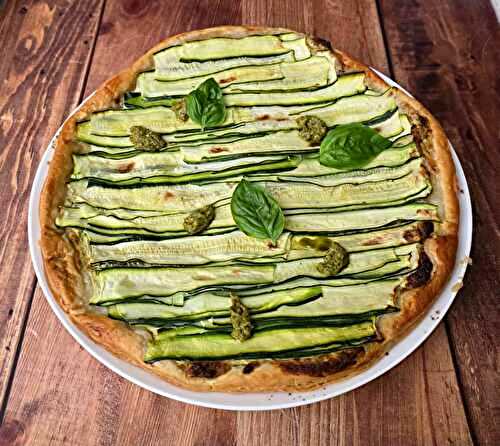 Tarte courgette ricotta pesto
