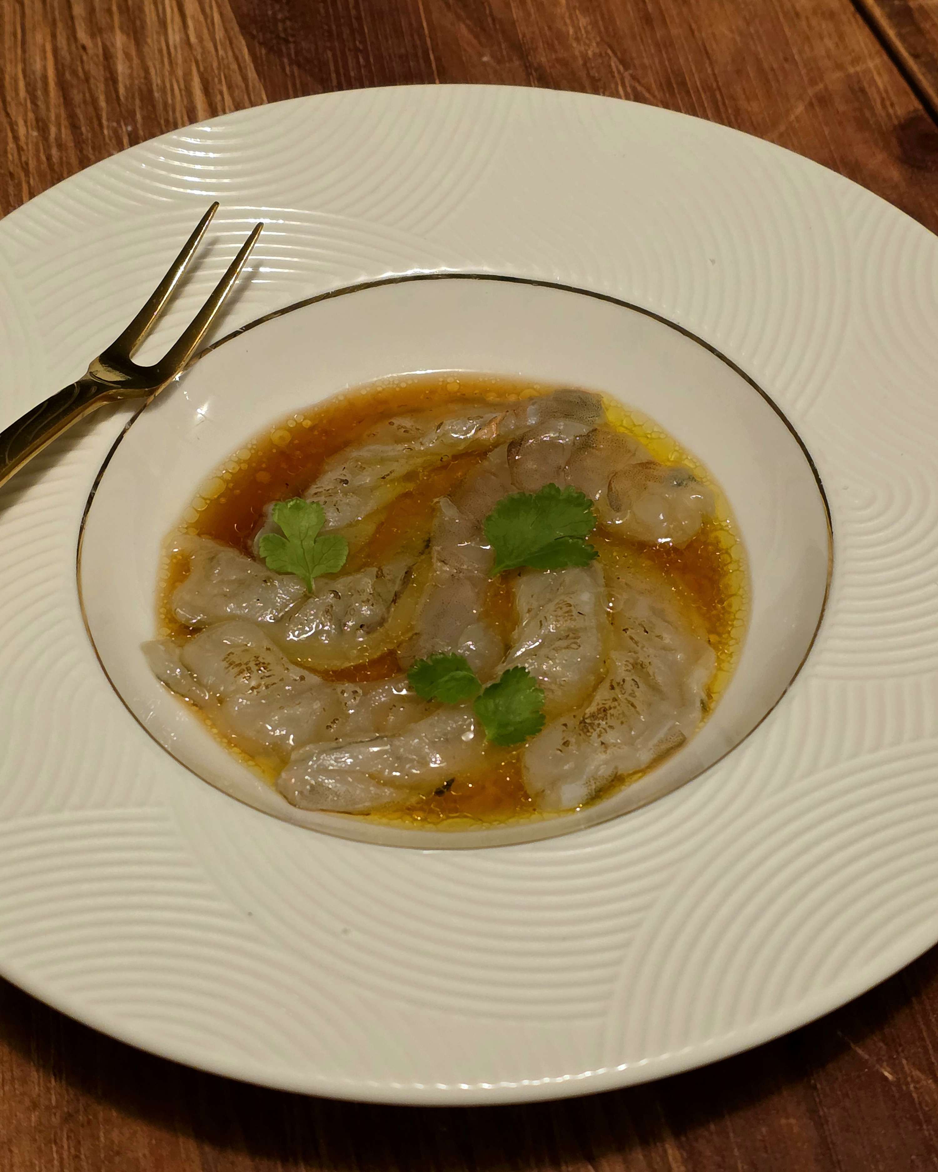 Crevettes mi-cuites et vinaigrette citron de Cyril Lignac