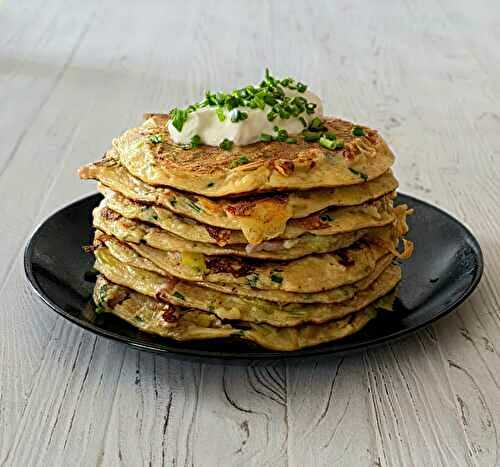 Pancakes poireaux jambon appenzeller